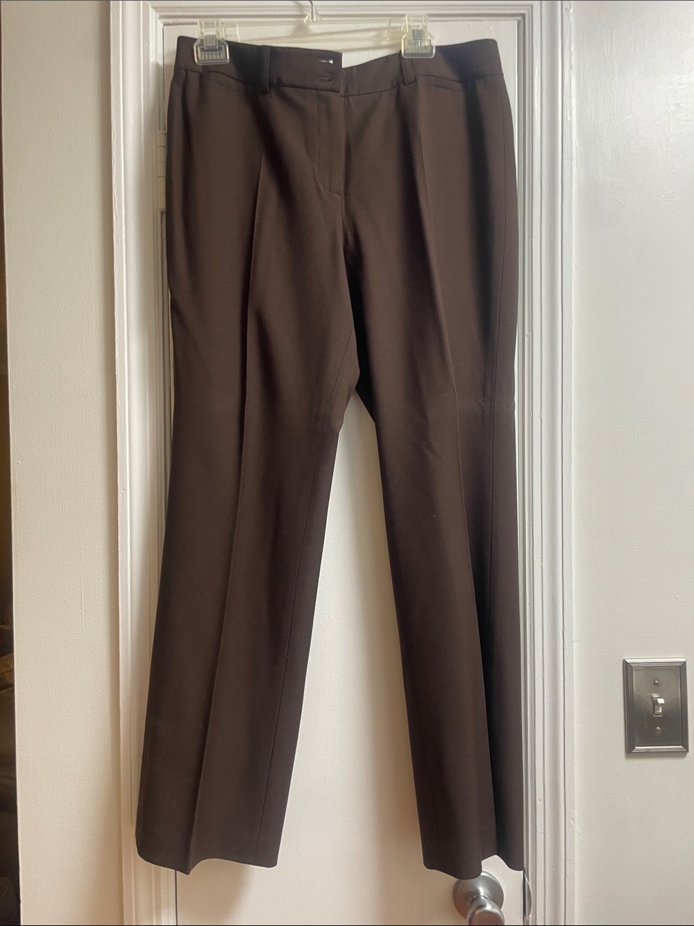 Talbots Brown Straight-Leg Dress Trousers